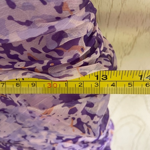 Jardin Vue Organza Purple Ruffle Dress NWT Sz M - Picture 12 of 14